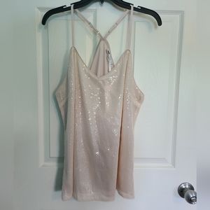 NWT Grace Karin V-neck Sequined Cami Top L